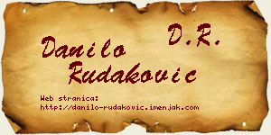 Danilo Rudaković vizit kartica